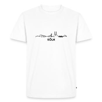 City of Cologne - Men's Premium Organic T-Shirt - white - Front - Nico (187cm)