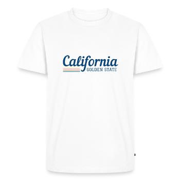 Conception du Golden State de Californie - T-shirt Premium bio Homme - blanc - Devant - Nico (187cm)