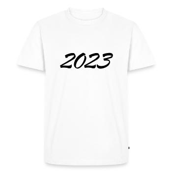 2023 10 Artboard 10 - Men's Premium Organic T-Shirt - white - Front - Nico (187cm)