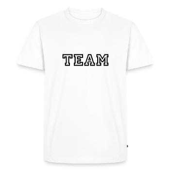 ÉQUIPE - Mannschaft - Sport - T-shirt Premium bio Homme - blanc - Devant - Nico (187cm)