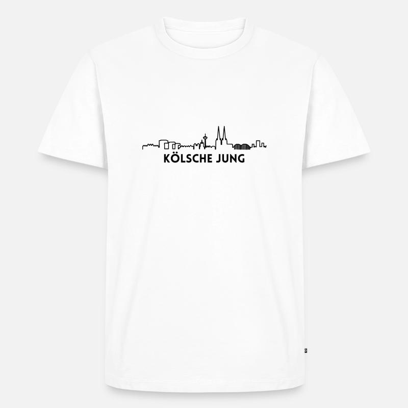 Kölsche Jung, Köln - Männer Premium Bio T-Shirt - Weiß