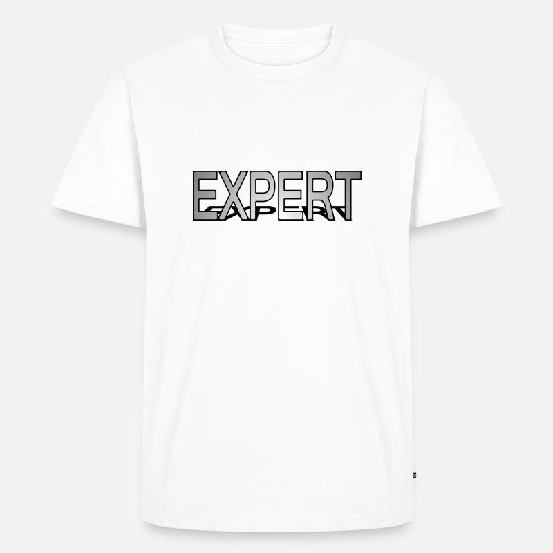 3D-Experte - Männer Premium Bio T-Shirt - Weiß