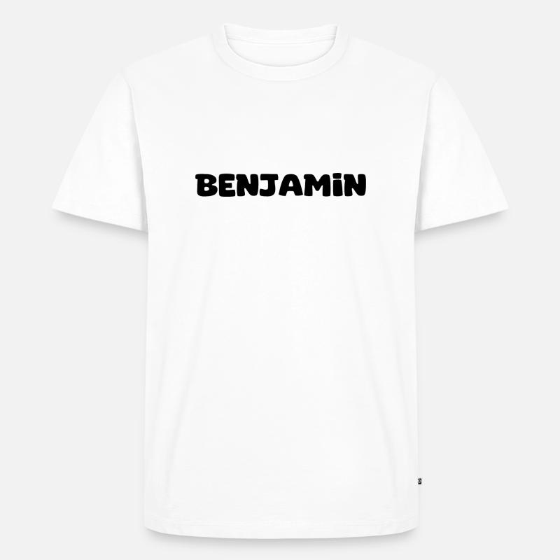 Name - Benjamin - Männer Premium Bio T-Shirt - Weiß