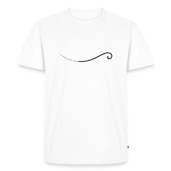 Ligne de gribouillis - T-shirt Premium bio Homme - blanc - Devant - Nico (187cm)