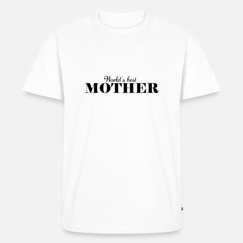Die beste Mutter der Welt - Männer Premium Bio T-Shirt - Weiß