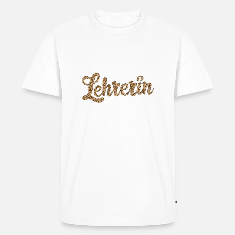 Lehrerin Leopard Trendy Lehrer-Geschenk Idee - Männer Premium Bio T-Shirt - undefined