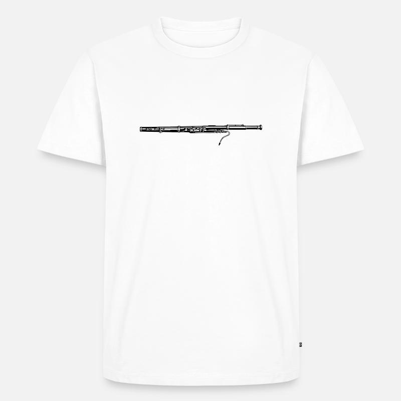 Fagott - Männer Premium Bio T-Shirt - Weiß