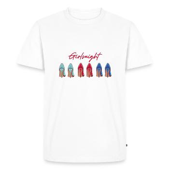 girlsnight,filles,icônes,talons hauts,chaussures - T-shirt Premium bio Homme - blanc - Devant - Nico (187cm)