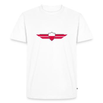 Coupe du monde des supporters polonais - T-shirt Premium bio Homme - blanc - Devant - Nico (187cm)