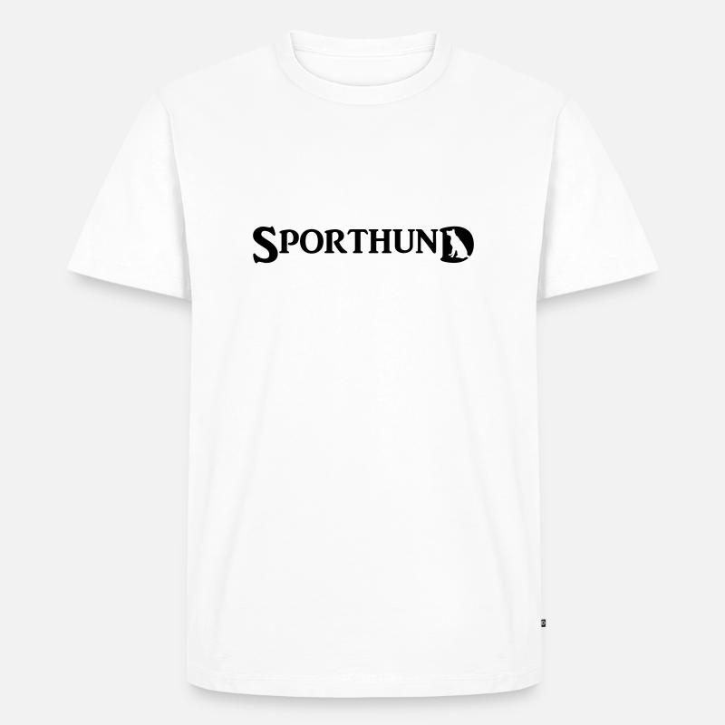 Sporthund - Männer Premium Bio T-Shirt - Weiß