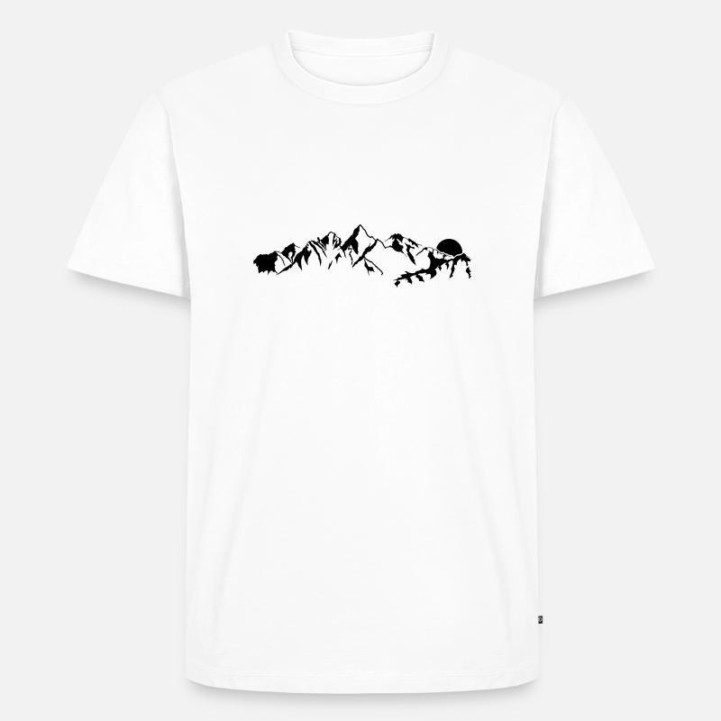 Mountain berge - Männer Premium Bio T-Shirt - Weiß