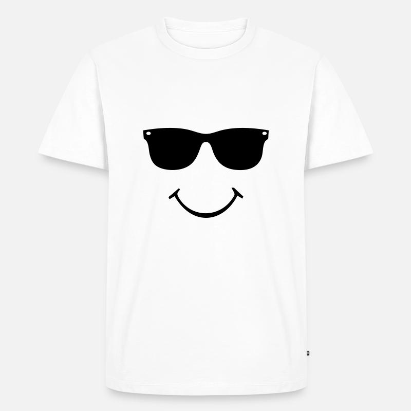 smiley face - Männer Premium Bio T-Shirt - Weiß