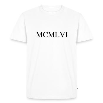 1956 - T-shirt Premium bio Homme - blanc - Devant - Nico (187cm)