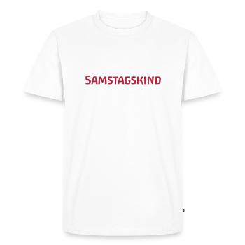enfant samedi - T-shirt Premium bio Homme - blanc - Devant - Nico (187cm)
