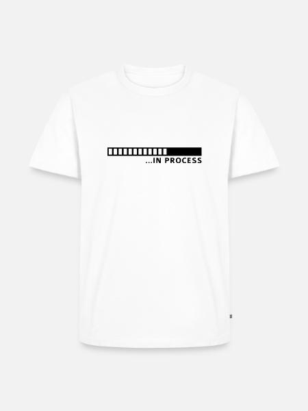 in_process__f1 - Men's Premium Organic T-Shirt - white