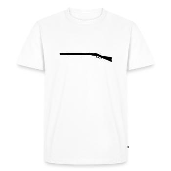 winchester73_vec_1 en - Men's Premium Organic T-Shirt - white - Front - Nico (187cm)