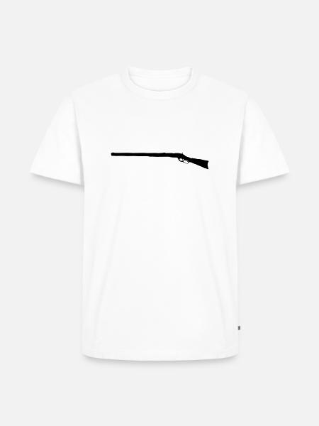 winchester73_vec_1 de - Männer Premium Bio T-Shirt - Weiß