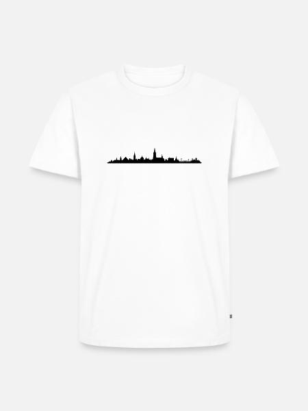Skyline Ulm - Männer Premium Bio T-Shirt - Weiß