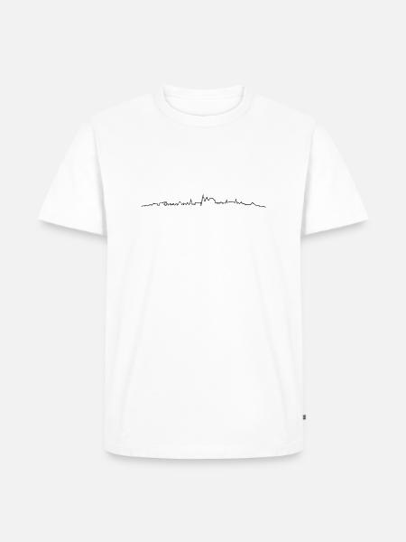 Skyline Aachen - Männer Premium Bio T-Shirt - Weiß