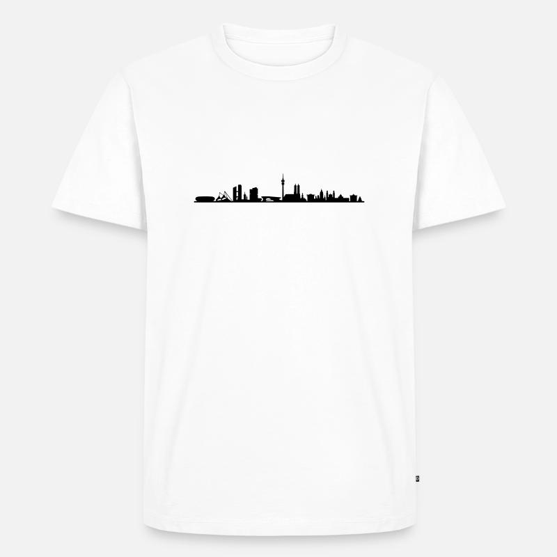 Skyline - München - Männer Premium Bio T-Shirt - Weiß
