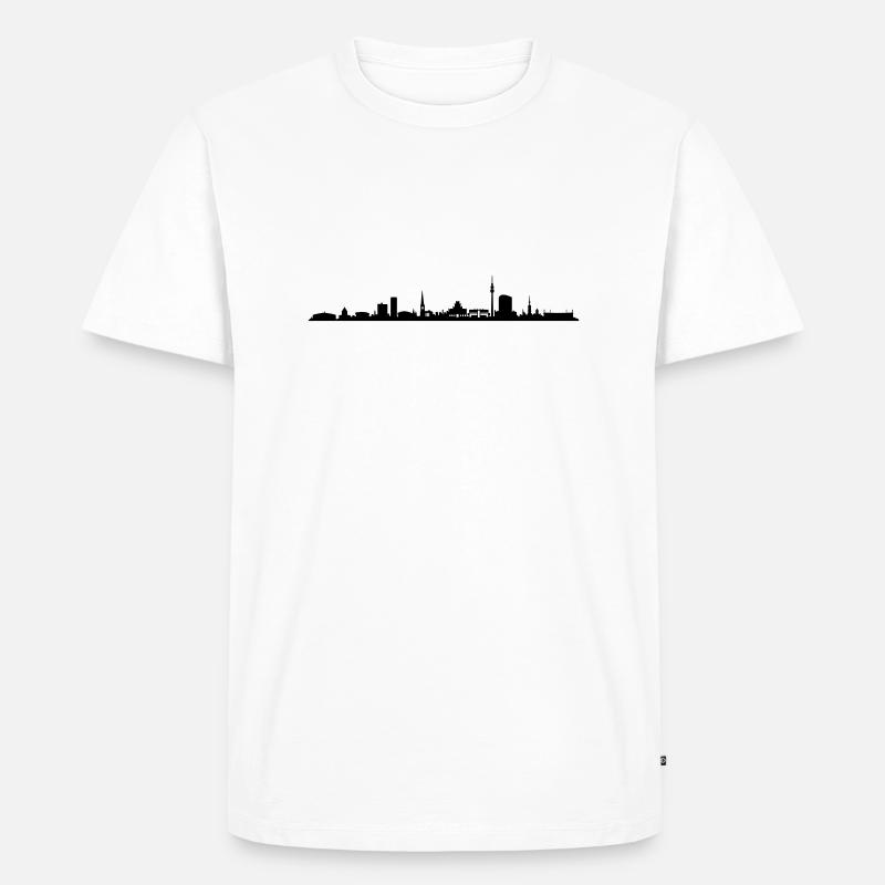 Skyline - Dortmund - Männer Premium Bio T-Shirt - Weiß