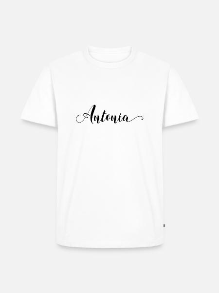 (antonia) - Männer Premium Bio T-Shirt - Weiß