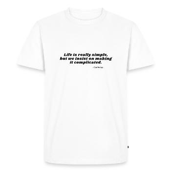 A Simple Life - Men's Premium Organic T-Shirt - white - Front - Nico (187cm)
