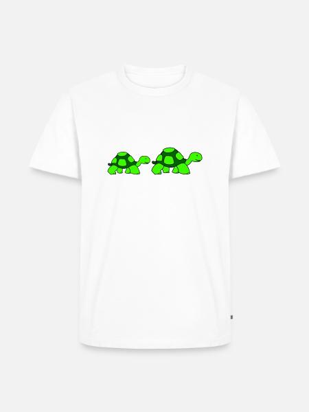 turtle family - Männer Premium Bio T-Shirt - Weiß
