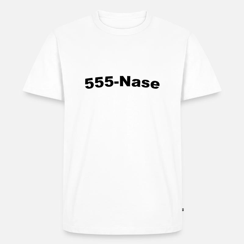 555-Nase - Männer Premium Bio T-Shirt - Weiß