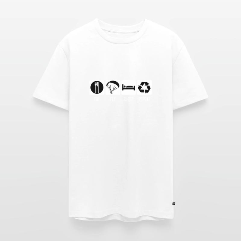 Paramoteur Manger Fly Sleep Répéter Paramoteur Noir T-shirt Premium bio Homme