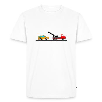 Tow truck - Men's Premium Organic T-Shirt - white - Front - Nico (187cm)