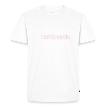 Élite Suisse - T-shirt Premium bio Homme - blanc - Devant - Nico (187cm)