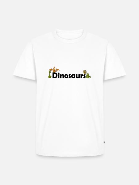 Dino Dinosaurs - Men's Premium Organic T-Shirt - white