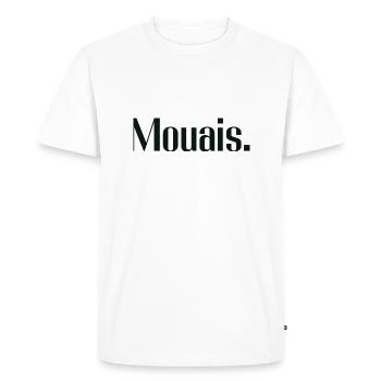 Mouais. | Cadeau pour ados ou râleurs - T-shirt Premium bio Homme - blanc - Devant - Nico (187cm)