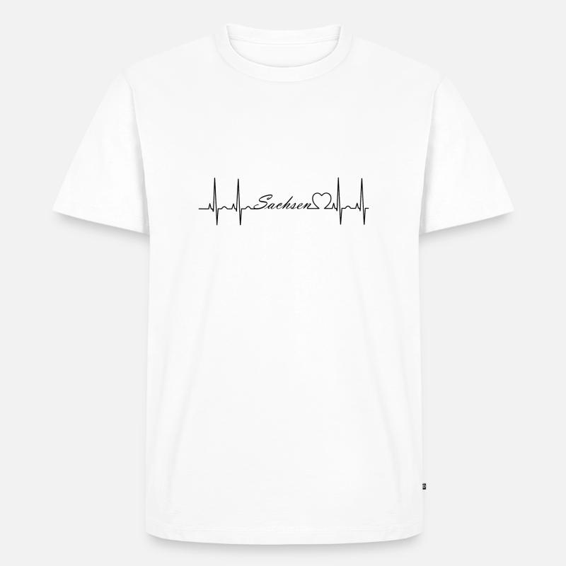 Sachsen - Männer Premium Bio T-Shirt - Weiß