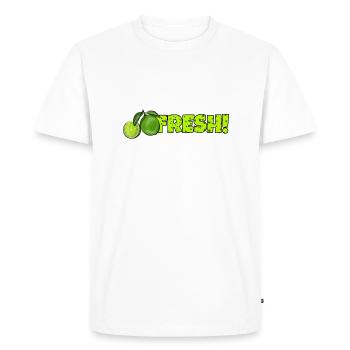 Fresh Comic Style Bubble Graffiti Lettering - Men's Premium Organic T-Shirt - white - Front - Nico (187cm)