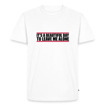 Journée Laissez-moi tranquille - T-shirt Premium bio Homme - blanc - Devant - Nico (187cm)