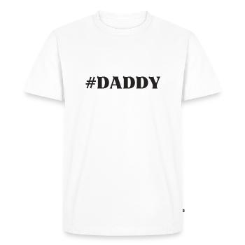 Papa Papa Papa Papa Personne préférée - T-shirt Premium bio Homme - blanc - Devant - Nico (187cm)