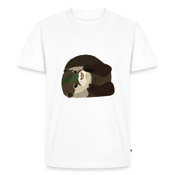 Loutre - T-shirt Premium bio Homme - blanc - Devant - Nico (187cm)