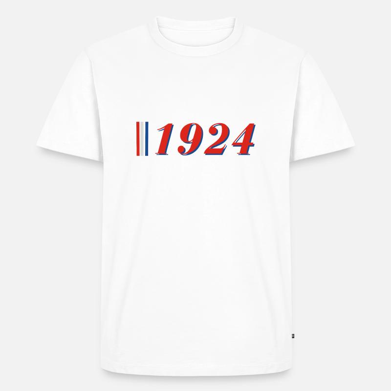 Jahr 1924 - Männer Premium Bio T-Shirt - Weiß