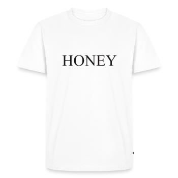 MIEL / HONIG - T-shirt Premium bio Homme - blanc - Devant - Nico (187cm)