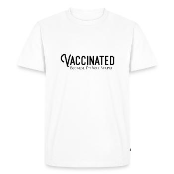 #Vaccinated - T-shirt Premium bio Homme - blanc - Devant - Nico (187cm)