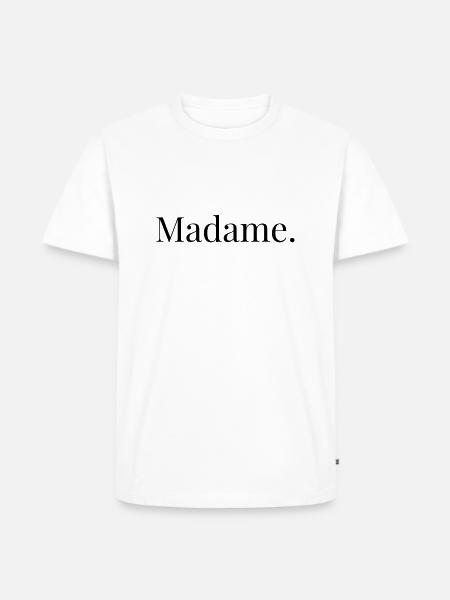 Madame - French - Men's Premium Organic T-Shirt - white