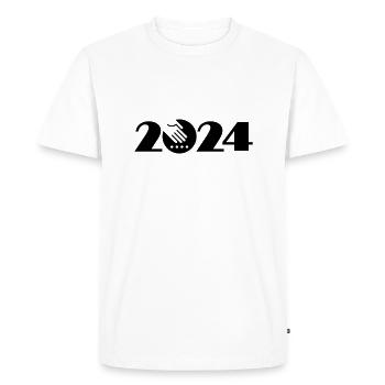 Farmer 2024, Gardener 2024 - Men's Premium Organic T-Shirt - white - Front - Nico (187cm)