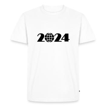 Globe 2024, World Tour 2024 - Men's Premium Organic T-Shirt - white - Front - Nico (187cm)