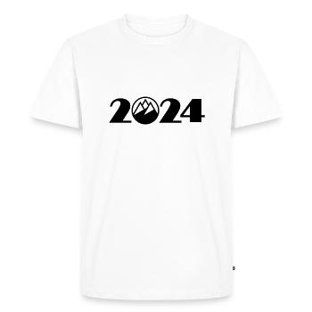 Randonnée 2024, Randonnée 2024, Alpinisme 2024 - T-shirt Premium bio Homme - blanc - Devant - Nico (187cm)