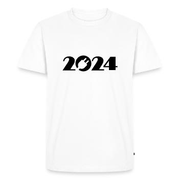 Électricien 2024, Électronicien 2024 - T-shirt Premium bio Homme - blanc - Devant - Nico (187cm)