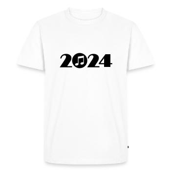 Musiknote 2024, Musikverein 2024, École de musique 2024 - T-shirt Premium bio Homme - blanc - Devant - Nico (187cm)