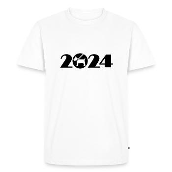 Dog 2024, Pet 2024, Animal Shelter 2024 - Men's Premium Organic T-Shirt - white - Front - Nico (187cm)