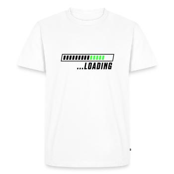 Barre de chargement - T-shirt Premium bio Homme - blanc - Devant - Nico (187cm)